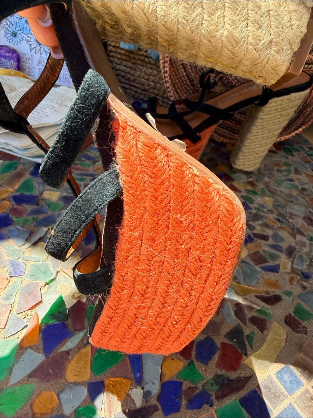 New JCambells collabs  Suede ropes SEXY Strappy Platforms  Espadrille 7